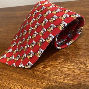 Christmas Tie Red Santa 100% Silk Hallmark Design Collection‎ Holiday